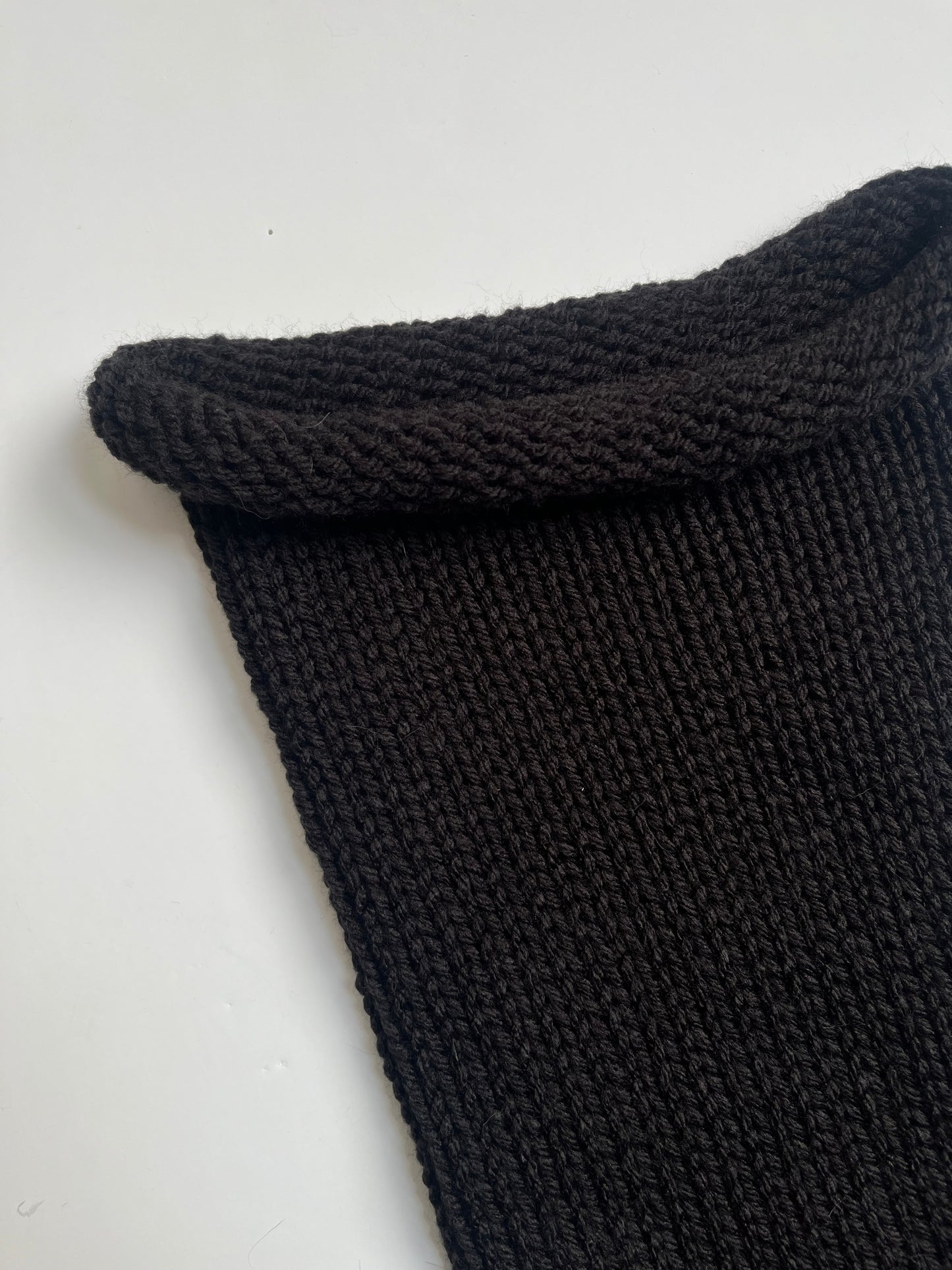 Black Knitted Full Length Tube Top