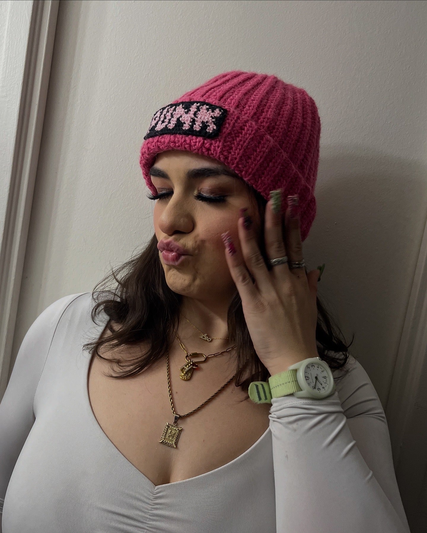 PUNK Crochet Wool Beanie