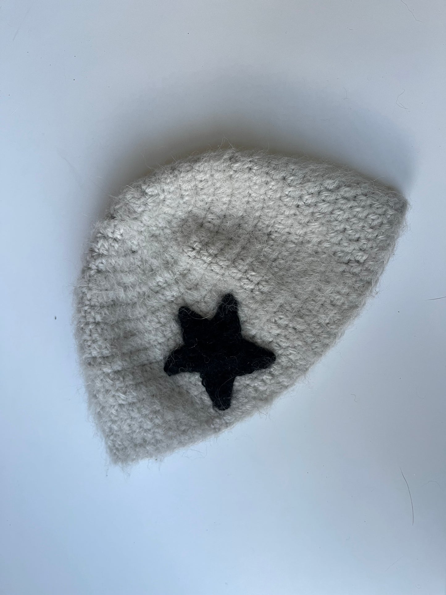 Fuzzy Wool Star Beanie