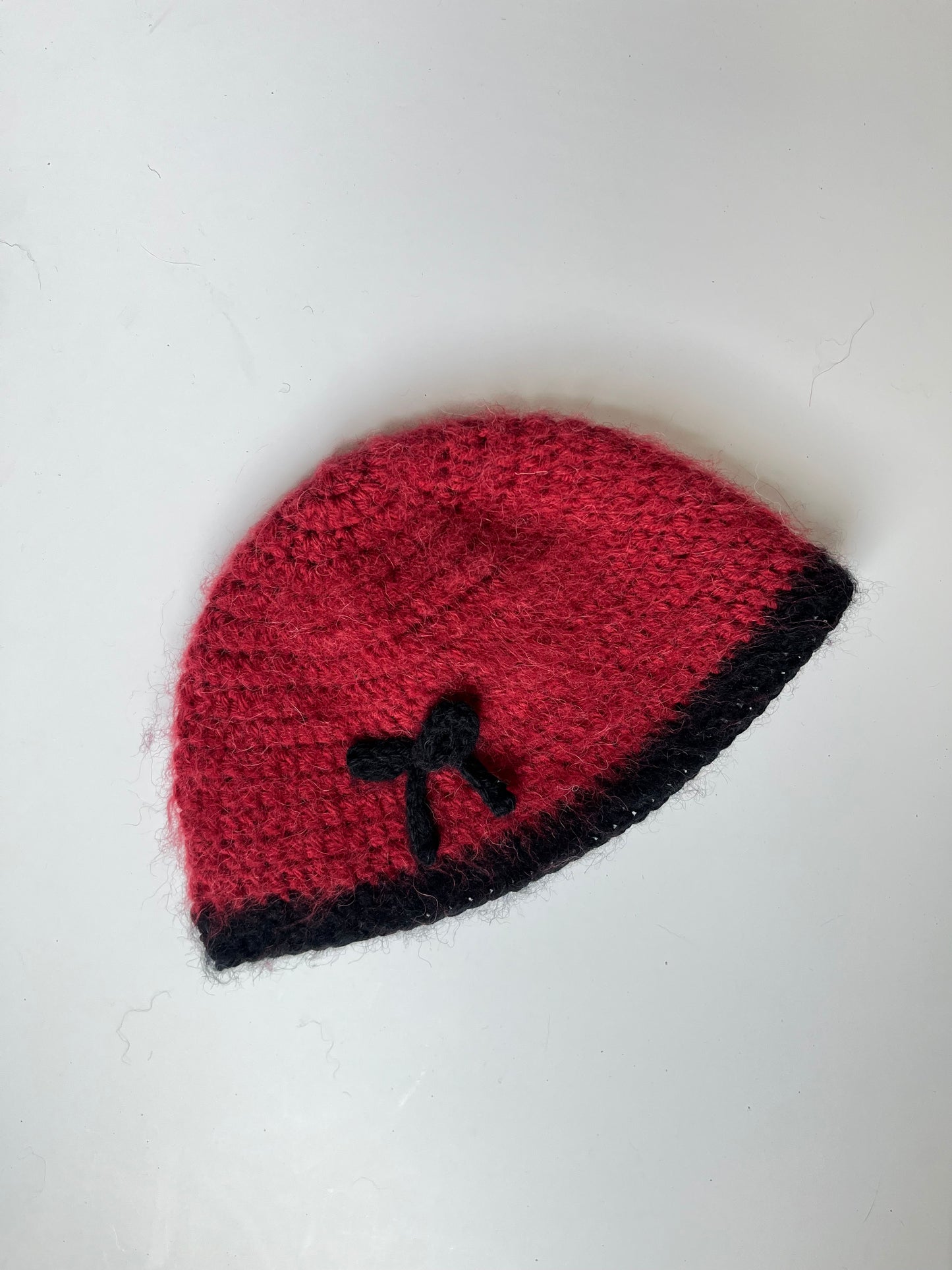 Fuzzy Bow Beanie
