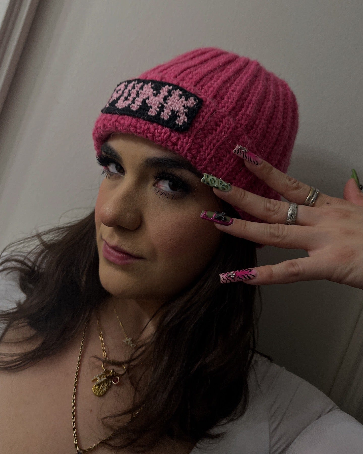 PUNK Crochet Wool Beanie