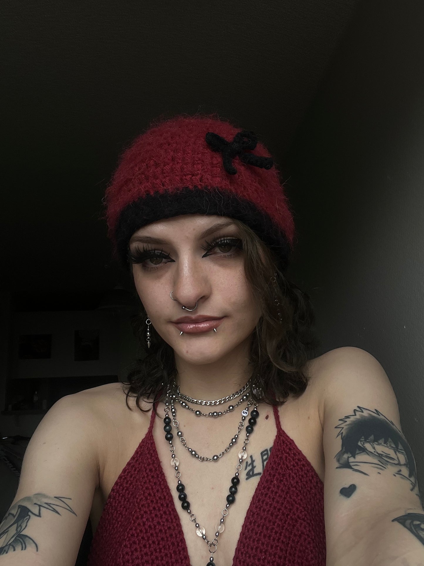Fuzzy Bow Beanie