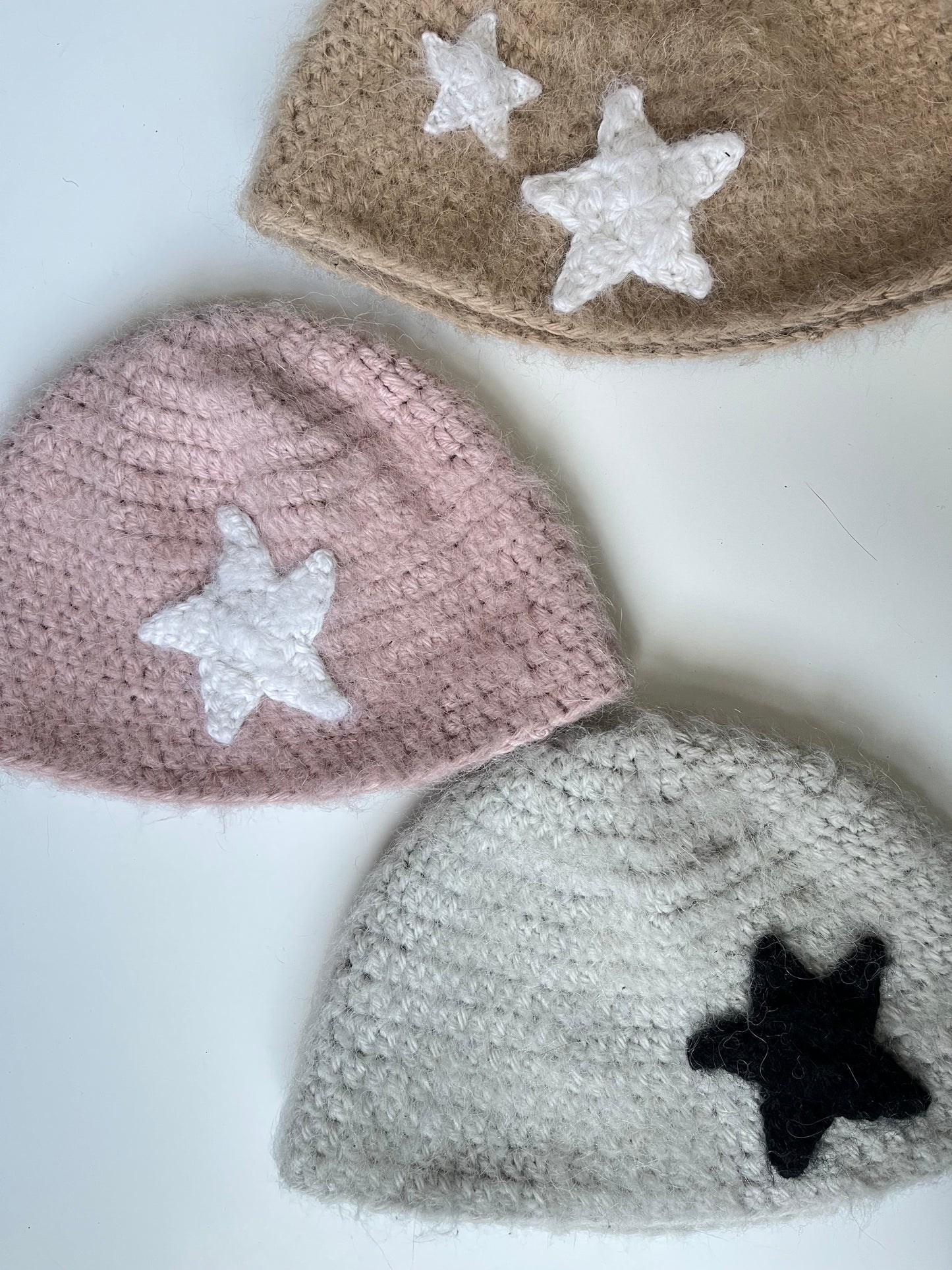 Fuzzy Wool Star Beanie