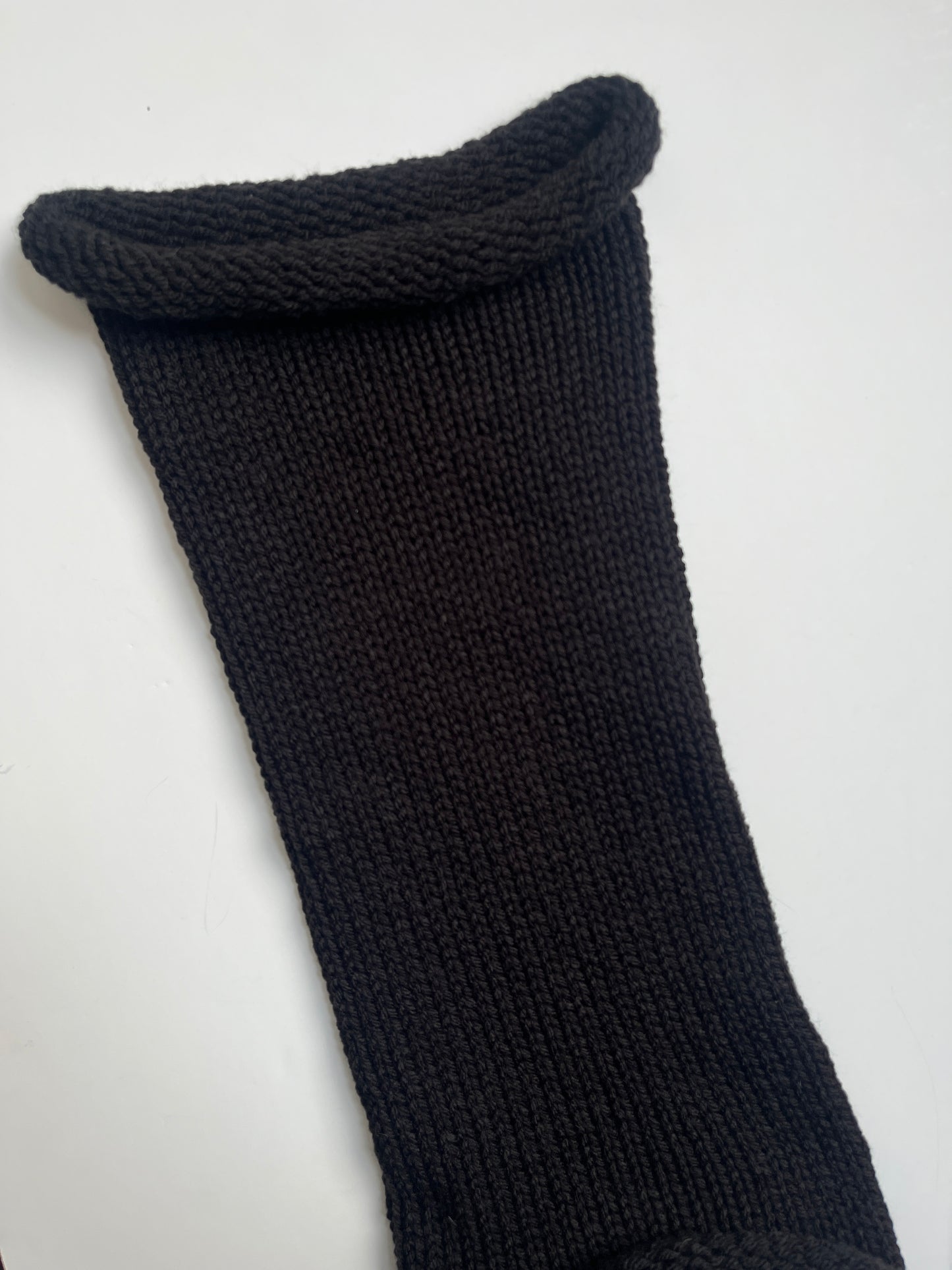 Black Knitted Full Length Tube Top