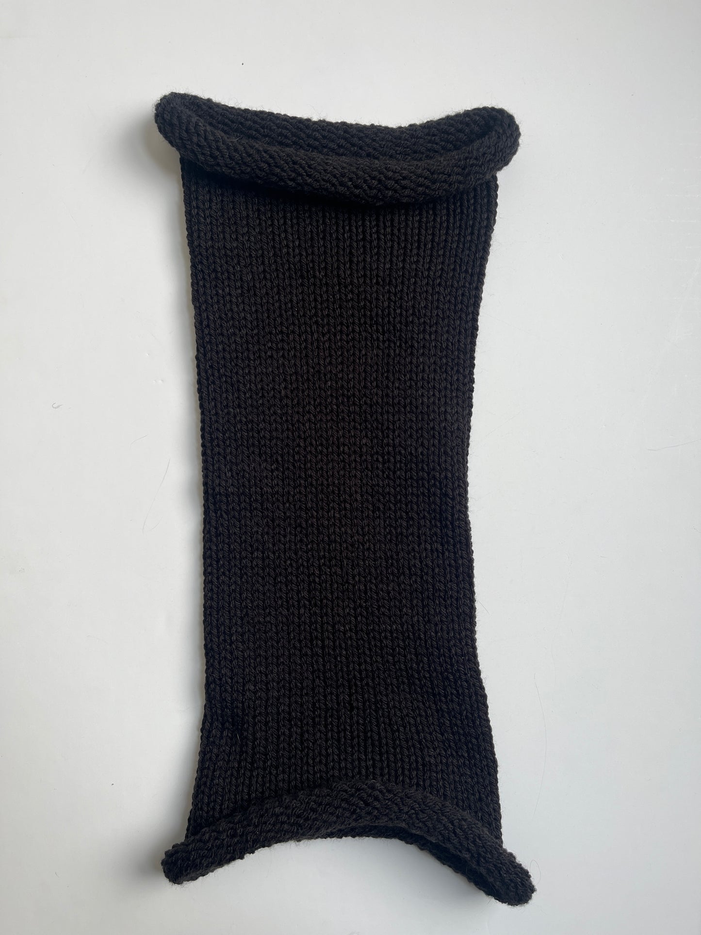 Black Knitted Full Length Tube Top
