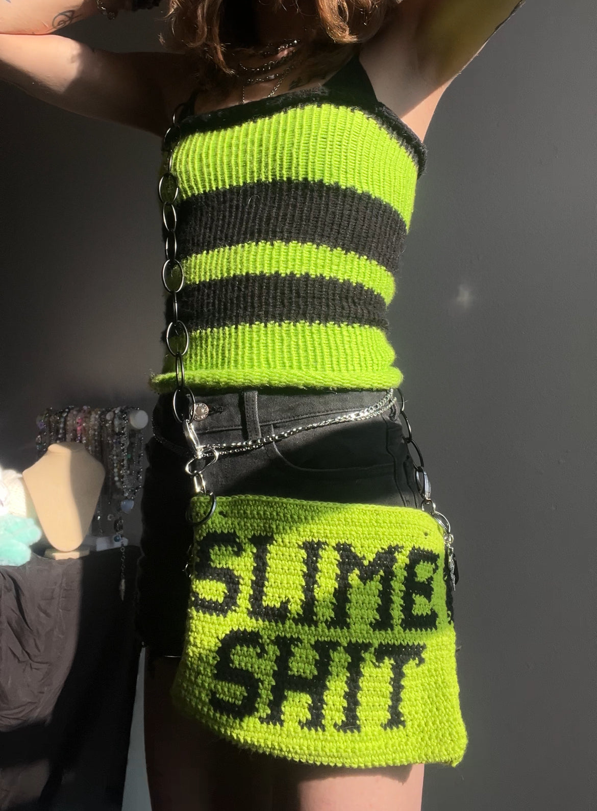SLIME SHIT Crochet Bag