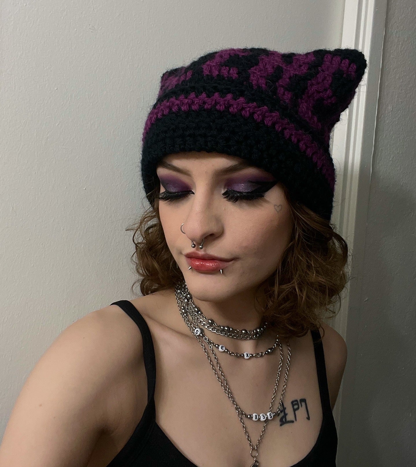 PURPLE REIGN Wool Cat Ear Beanie