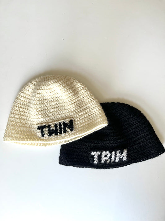 TWIN TRIM BEANIE SET