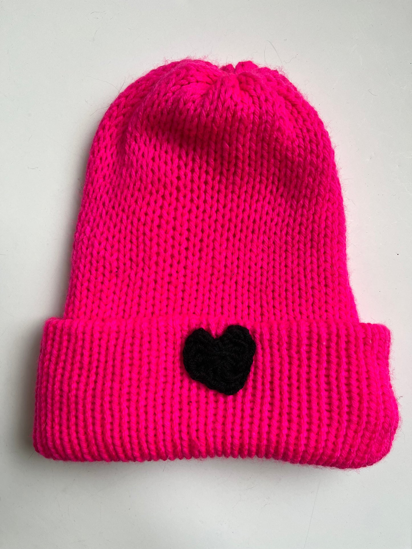 Knitted Heart Beanie