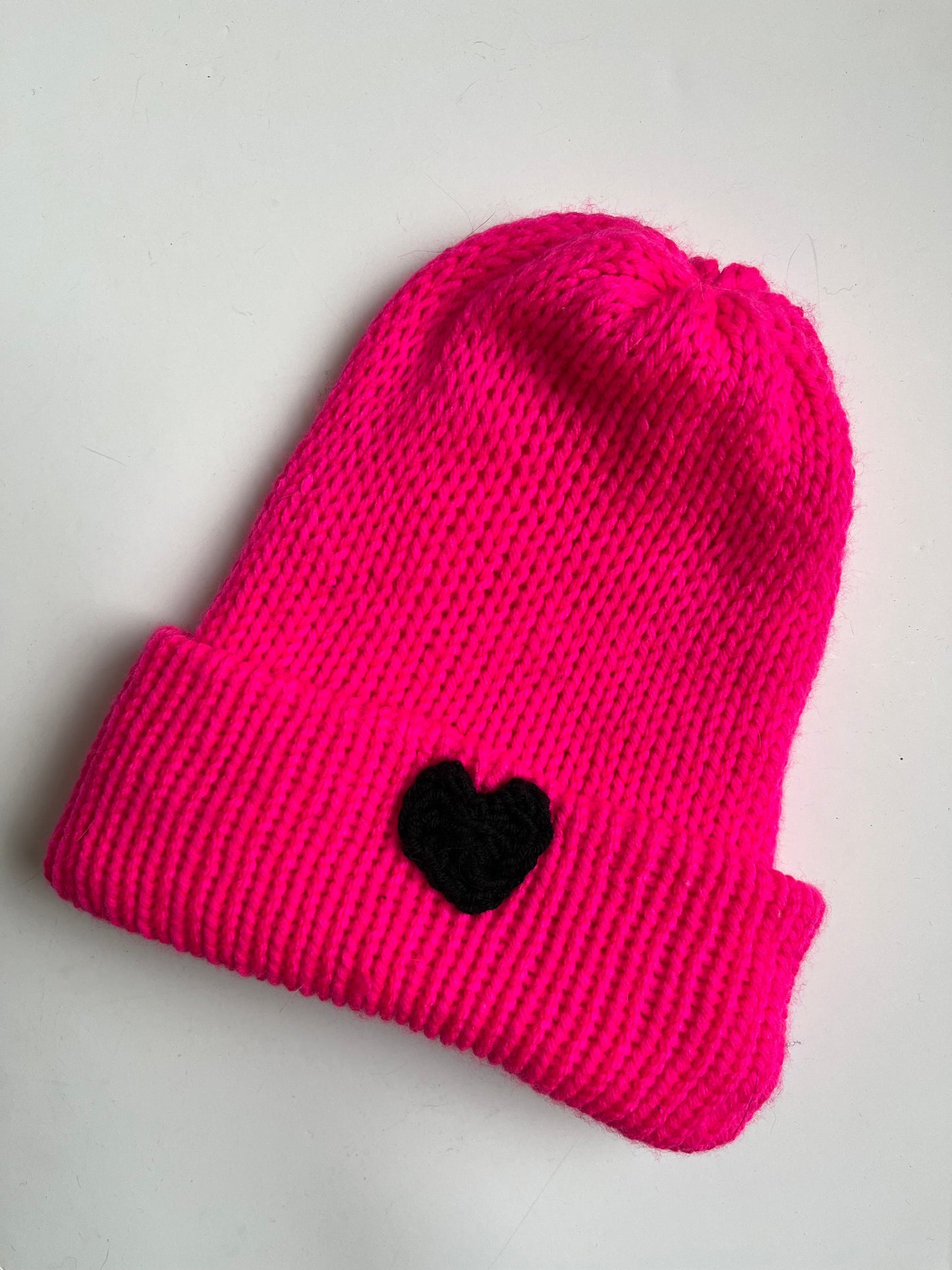 Knitted Heart Beanie