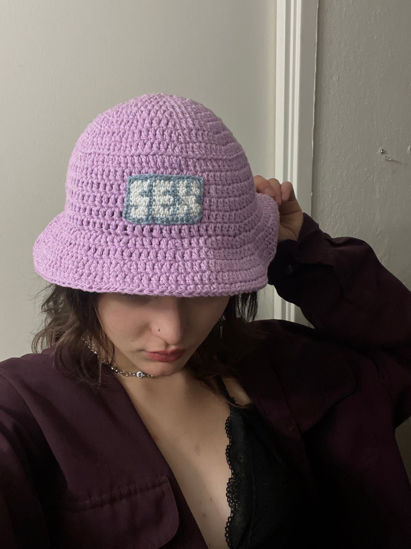 Crochet SEX Cotton Bucket Hat