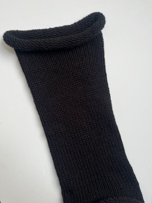 Black Knitted Full Length Tube Top
