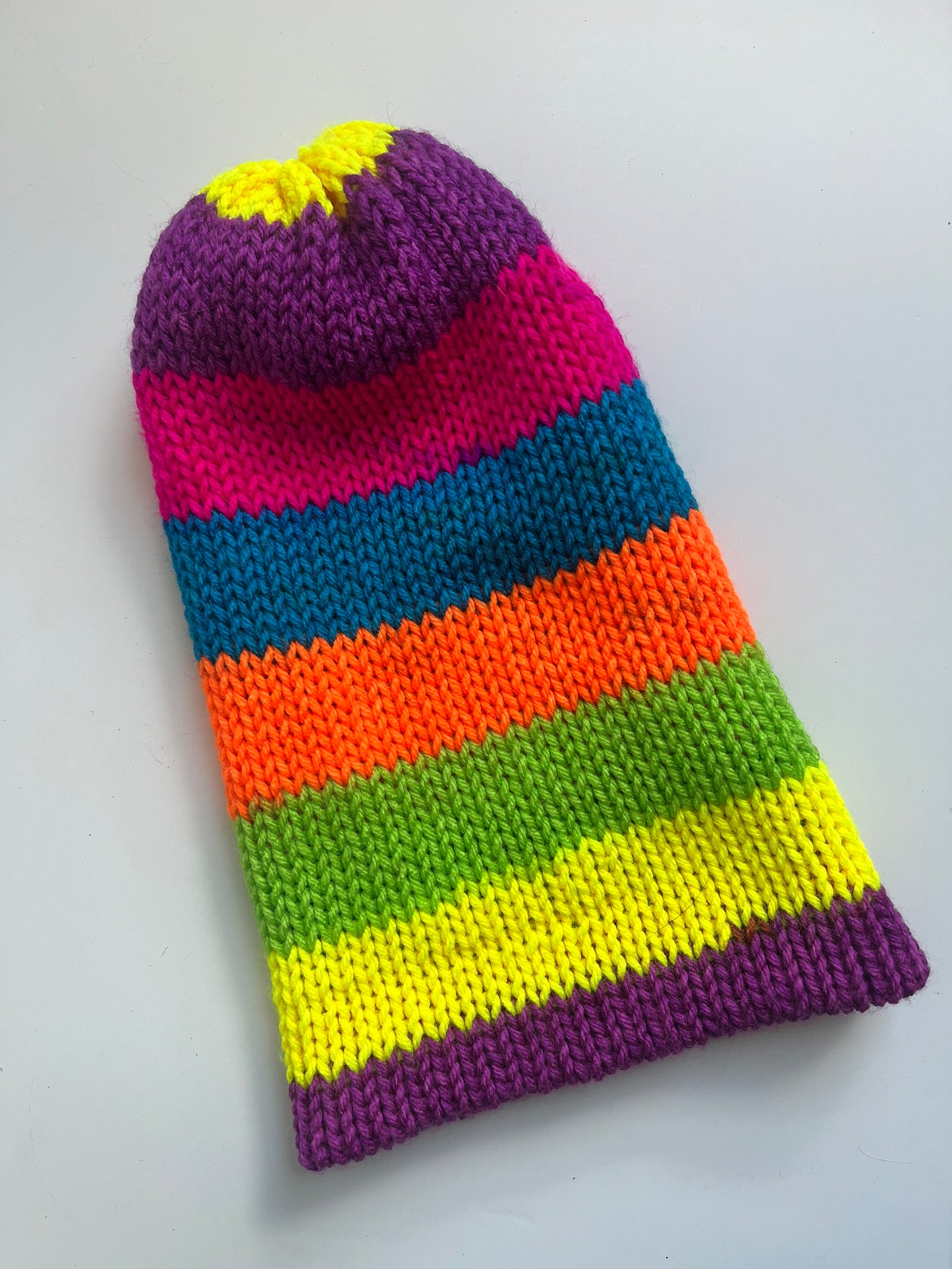 Knitted Rainbow Beanie
