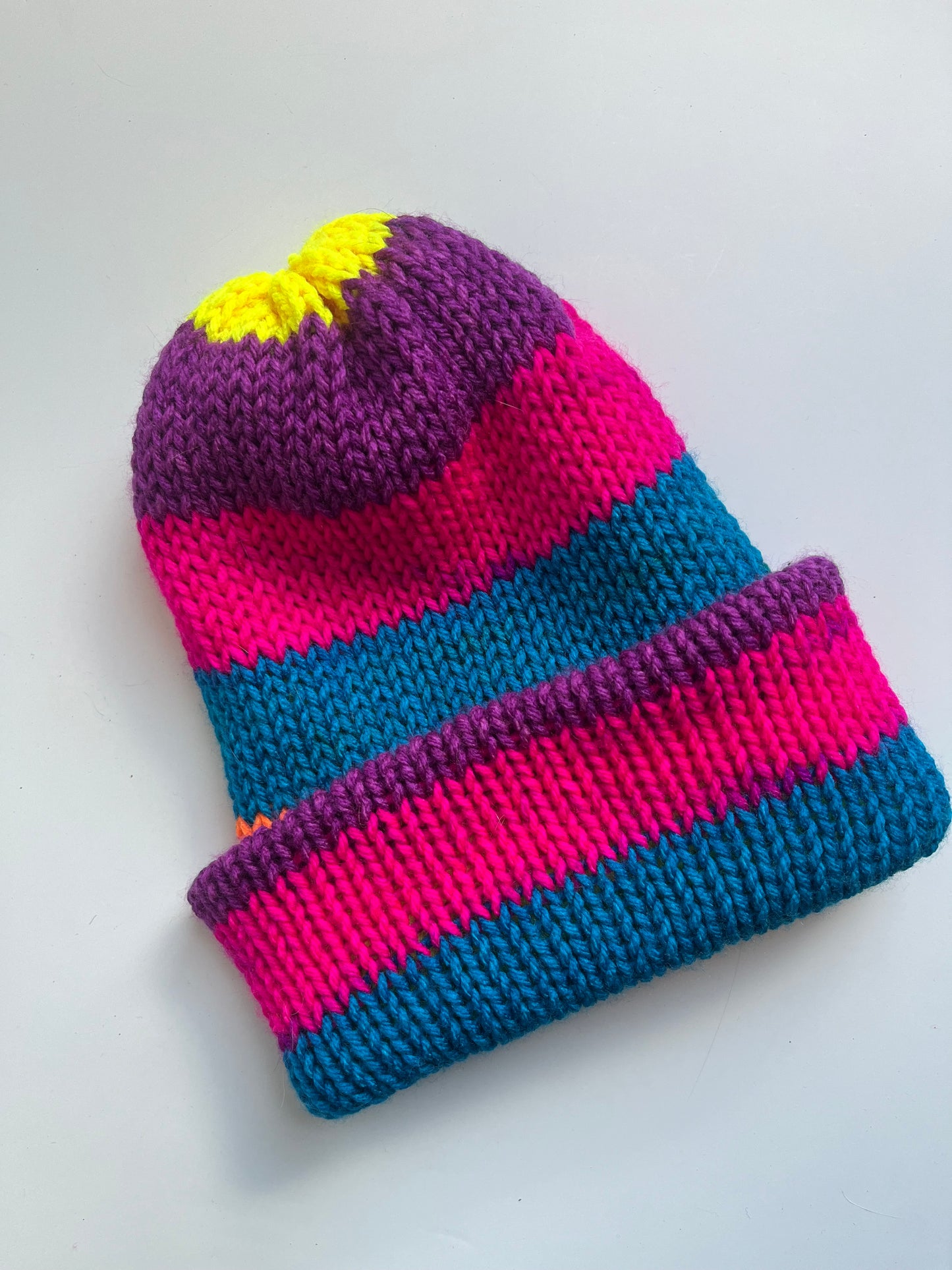 Knitted Rainbow Beanie
